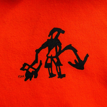 pizz hoodie orange