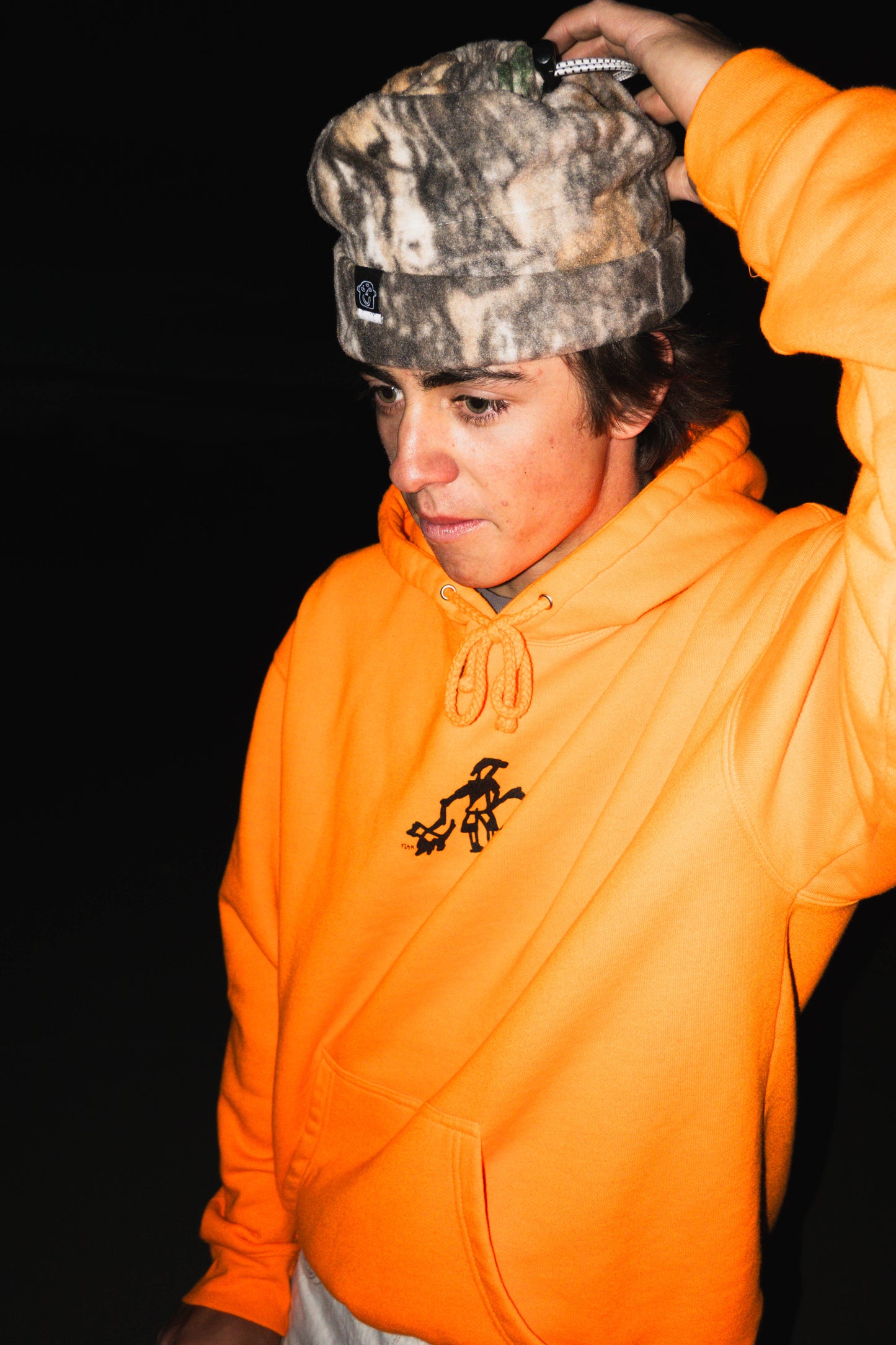 pizz hoodie orange